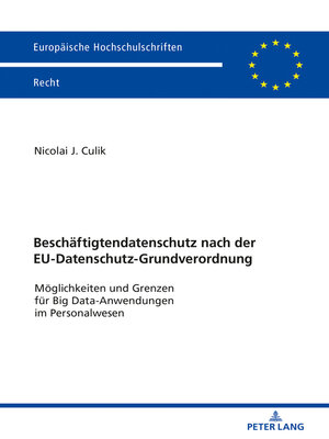 cover image of Beschaeftigtendatenschutz nach der EU-Datenschutz-Grundverordnung